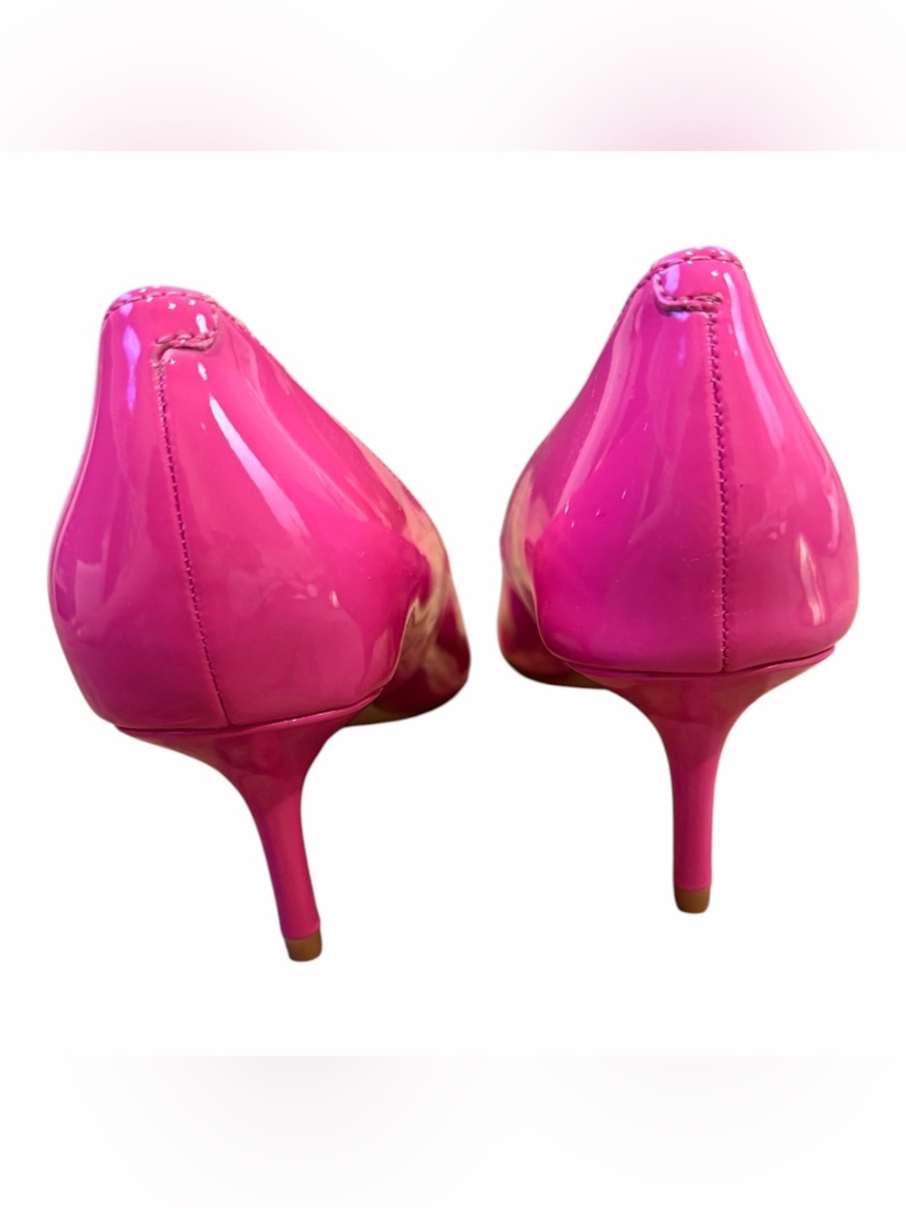 Marc Fisher Patent Pointed-Toe Pumps in Bright Pink - Picture 7 of 8